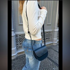 Brandy Melville Navy Small Elegant Navy Blue Crossbody Bag